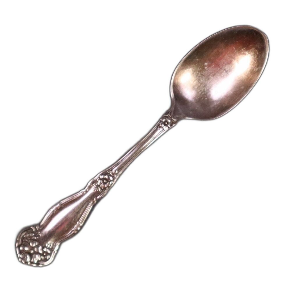 Wm Rogers & Son Vintage Spoon Silver Plate Floral. 6"